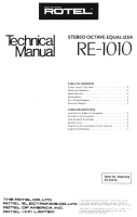 Rotel RE-1010 - Technical manual 